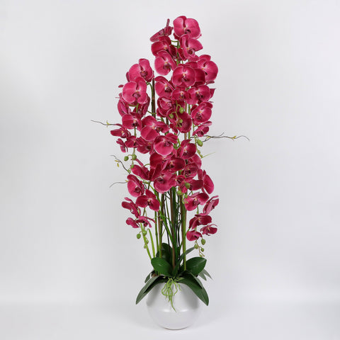 Nearly Natural Orchid Phalaenopsis Artificial Arrangement in Vase