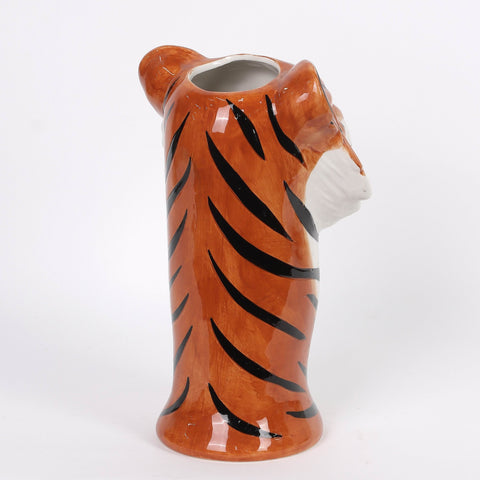 Ceramic Tiger Decoration | Ceramic Vase | Boho Home Decor