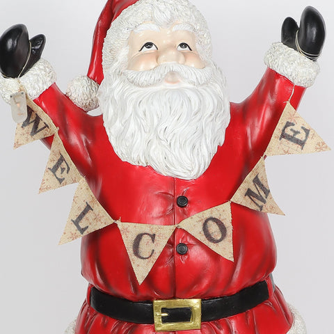 Christmas 21.0*14.0*36.0'' Resin Welcome Santa Décor