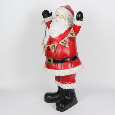 Christmas 21.0*14.0*36.0'' Resin Welcome Santa Décor