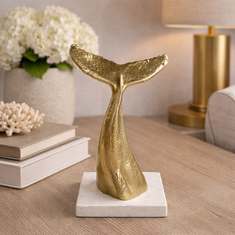 Anatomical Whale Tail On Base (M) Gold