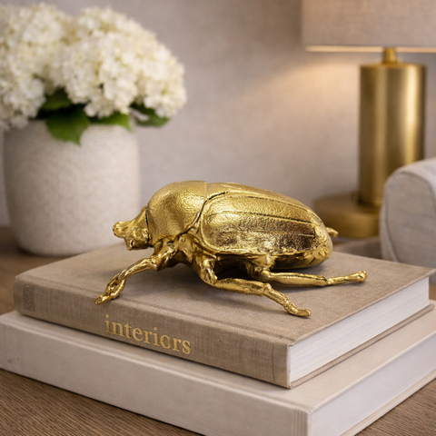 Anatomical Japanese Beetle Sculpture (M) Gold