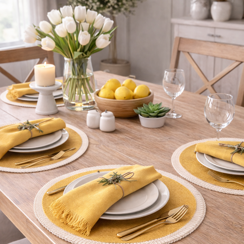 SET OF 2 Frayed Dandelion Napkin 22in. x 22in.