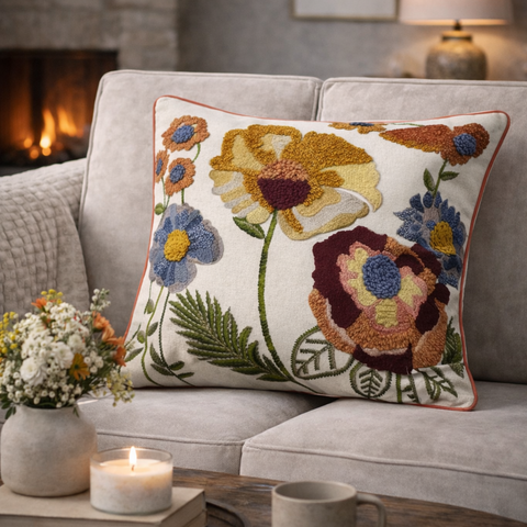 Digital Print  Cushion Cover , Front  & Back Cotton Casement, With Concealed Zip