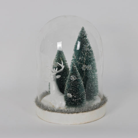 Christmas Glass Dome W/ Led Decor