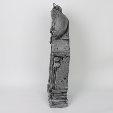 25.5''Light-Up RIP Tombstone with Stacked Skulls Halloween Decoration – Spooky Indoor/Outdoor Décor