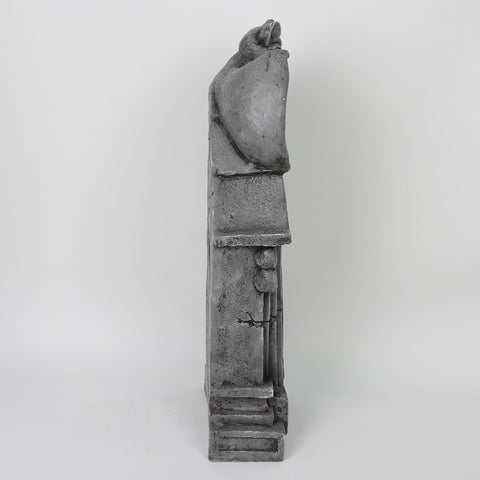 25.5''Light-Up RIP Tombstone with Stacked Skulls Halloween Decoration – Spooky Indoor/Outdoor Décor