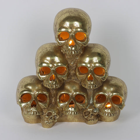 12*5*12''Eight Skulls Walls Décor W/Lite