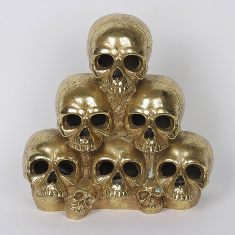 12*5*12''Eight Skulls Walls Décor W/Lite
