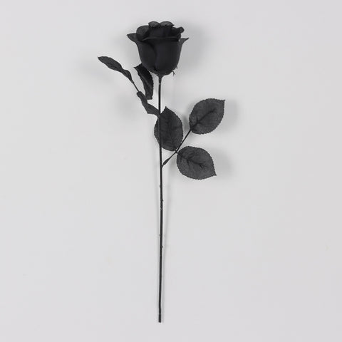 Halloween Black Glitter Rose