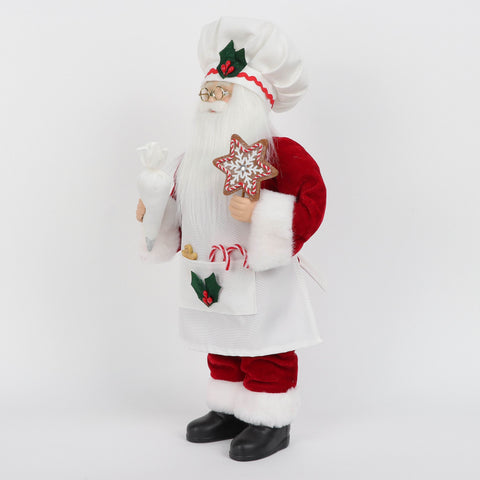 18" Baking Santa With Gingerbread House