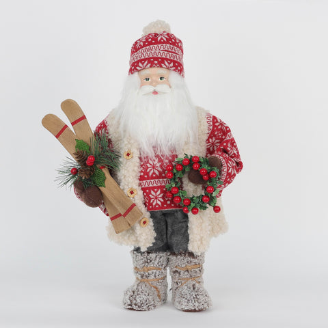 Wc 16In Fabric Santa