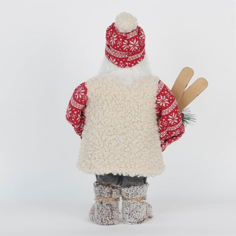 Wc 16In Fabric Santa
