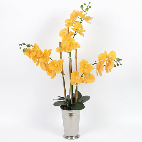 Nearly Natural Orchid Phalaenopsis Artificial Arrangement in Vase