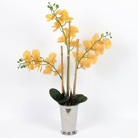 Nearly Natural Orchid Phalaenopsis Artificial Arrangement in Vase
