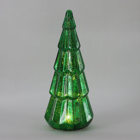 Christmas 6.25*14.0*0.0''Glass Tree Décor W/Lite