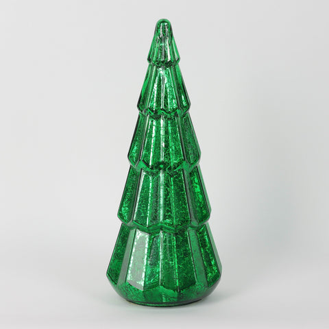 Christmas 6.25*14.0*0.0''Glass Tree Décor W/Lite