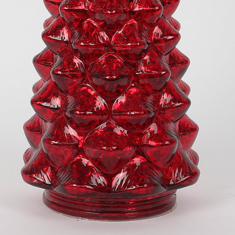 Christmas 5.0*12.0*0.0'' Red Glass Tree Décor W/Lite | Christmas Decor | Festive Holiday Decoration