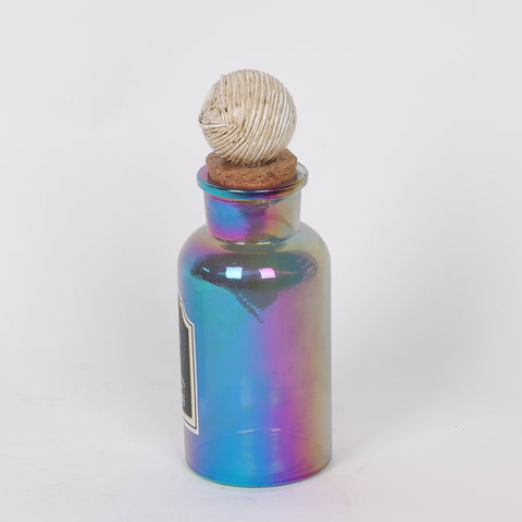 3.0*8.75''Blue/Purple Glass Bottle Décor W/Ball Plug