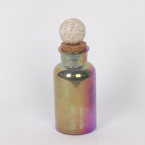 3.0*8.75''Blue/Purple Glass Bottle Décor W/Ball Plug