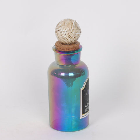 3.0*8.75''Blue/Purple Glass Bottle Décor W/Ball Plug