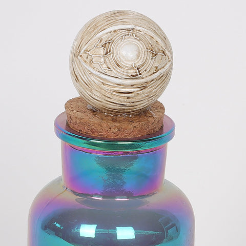 3.0*8.75''Blue/Purple Glass Bottle Décor W/Ball Plug