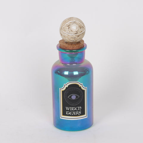 3.0*8.75''Blue/Purple Glass Bottle Décor W/Ball Plug