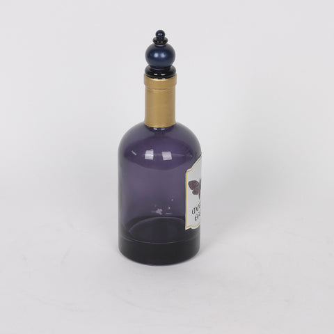 3.0*8.75'' Black Glass Bottle Décor