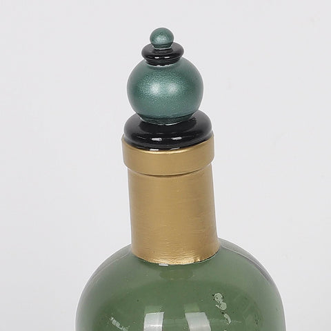 2.5*7.125'' Green Glass Bottle Décor