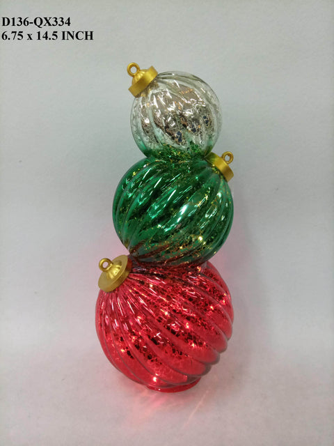 Christmas BALL ORNAMENTS W/ LED