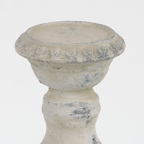 Stone-like Candle Holder – Rustic Resin Stone Textured Finish for Home Décor