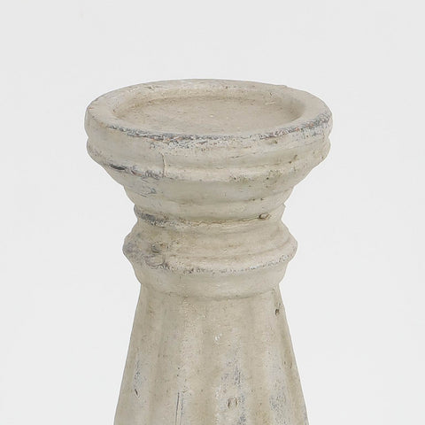 Stone-like Candle Holder – Rustic Resin Stone Textured Finish for Home Décor