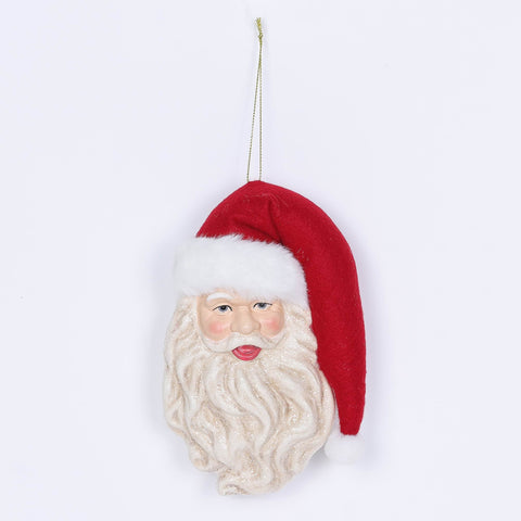 Christmas Glitter Santa Head Ornament