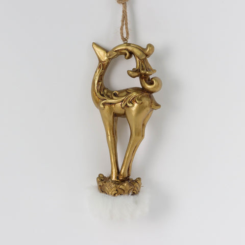 Christmas Gold Deer Ornament