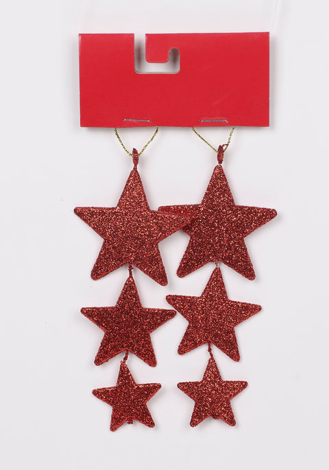 2.25 X 5.375" 3-Star Ornament