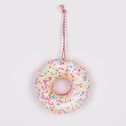 Pastel Sprinkle Donut Christmas Ornament