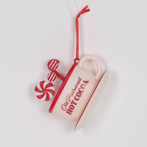 White Hot Cocoa Cup Christmas Ornament