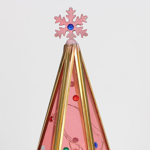 Christmas Glass Lighted Tree