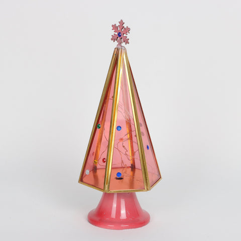 Christmas Glass Lighted Tree