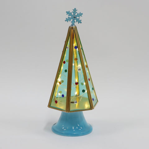 Christmas Glass Lighted Tree