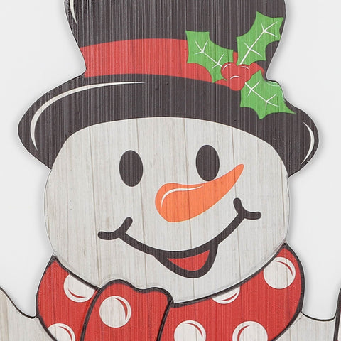 Christmas 13.0*0.375*20.0''Mdf Snowman Décor | Christmas Decor | Festive Holiday Decoration