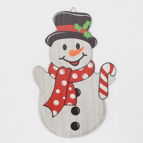 Christmas 13.0*0.375*20.0''Mdf Snowman Décor | Christmas Decor | Festive Holiday Decoration