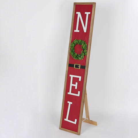 Christmas 9.5*0.75*48.0''Red Mdf Noel Décor | Christmas Decor | Festive Holiday Decoration