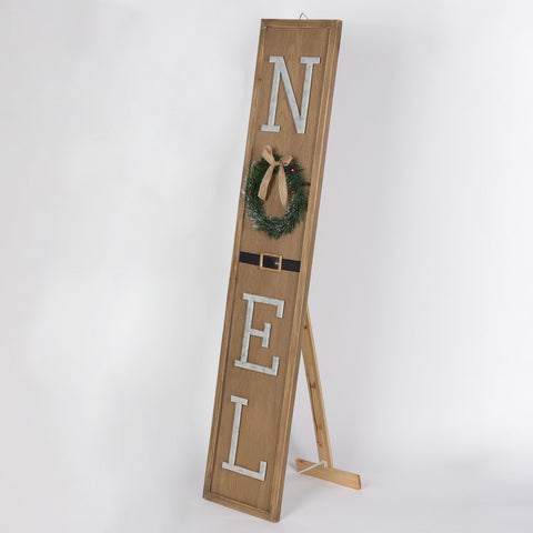 Christmas 9.5*0.75*48.0'' Nature Mdf Noel Décor | Christmas Decor | Festive Holiday Decoration