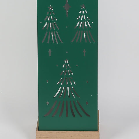 Christmas 7.25*7.25*24.0'' Metal Lantern Décor | Christmas Decor | Festive Holiday Decoration