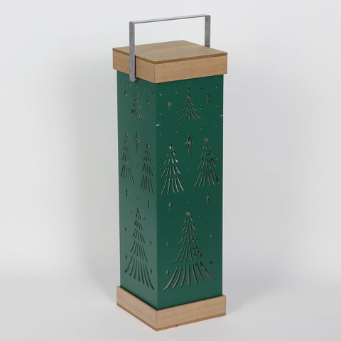 Christmas 7.25*7.25*24.0'' Metal Lantern Décor | Christmas Decor | Festive Holiday Decoration