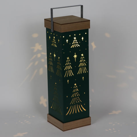 Christmas 7.25*7.25*24.0'' Metal Lantern Décor | Christmas Decor | Festive Holiday Decoration