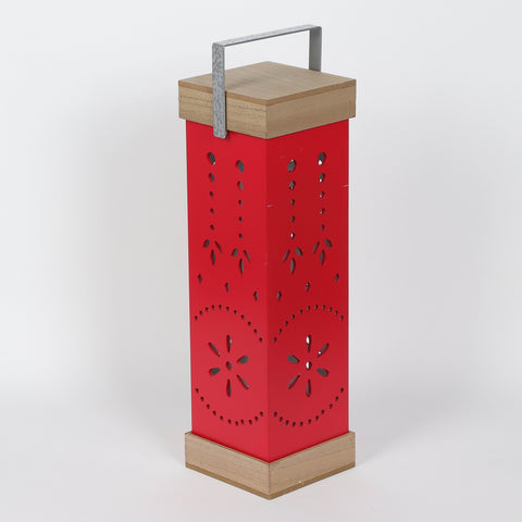 Christmas 6.0*6.0*19.5''Red Metal Lantern Décor | Christmas Decor | Festive Holiday Decoration