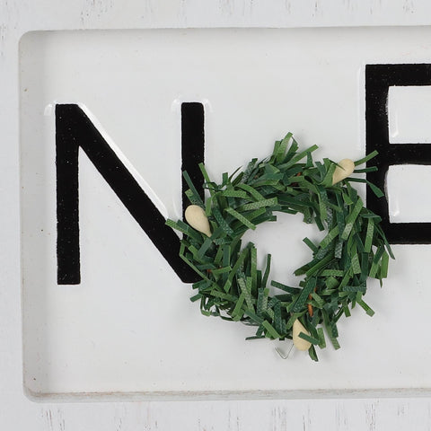 Fe Wood Sign Orn