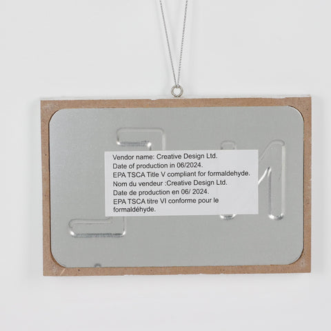 Fe Wood Sign Orn